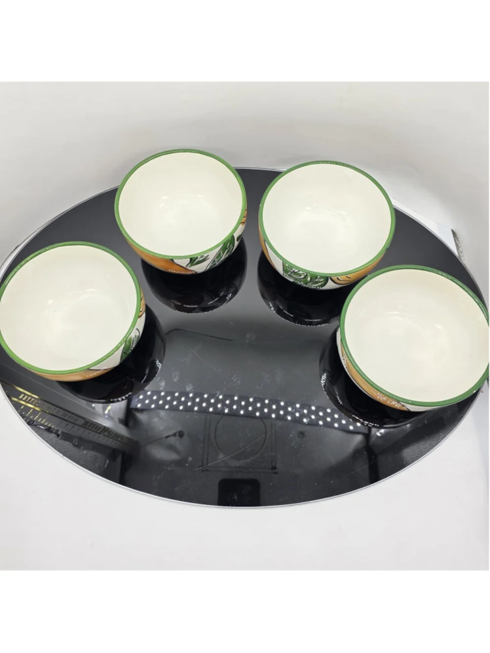 Italian Lemon Citrus Bowls Set 4 Hand Painted Tuscan Pottery Made In Italy